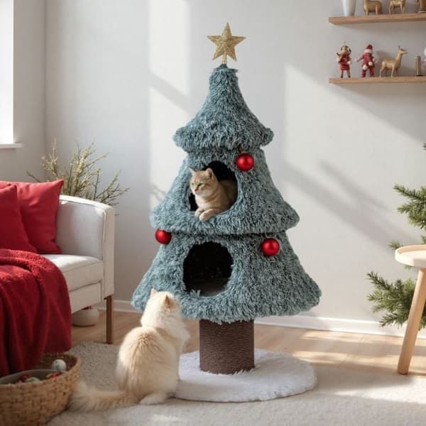 Julklösträd 122 cm, 2 lägenheter, klösträd