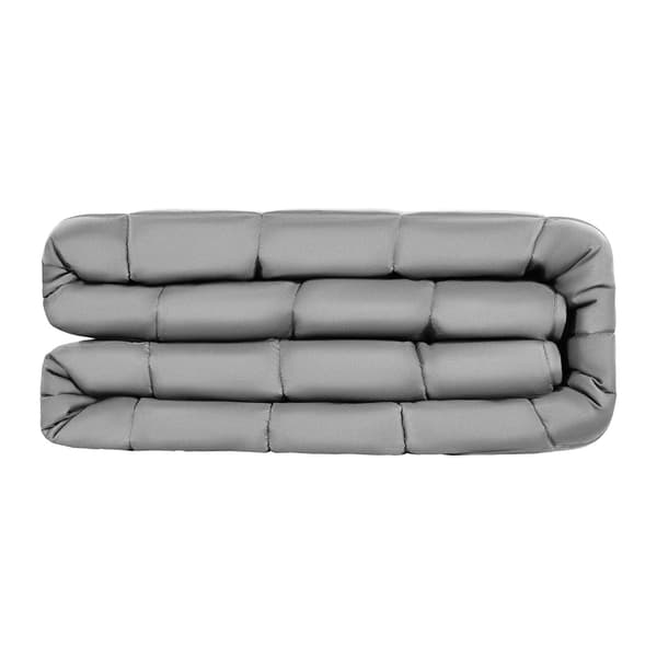 King size viktfilt 9 kg, kylande glaspärlor, grå