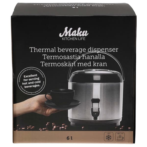 Dryckesdispenser med kran, 6 liter