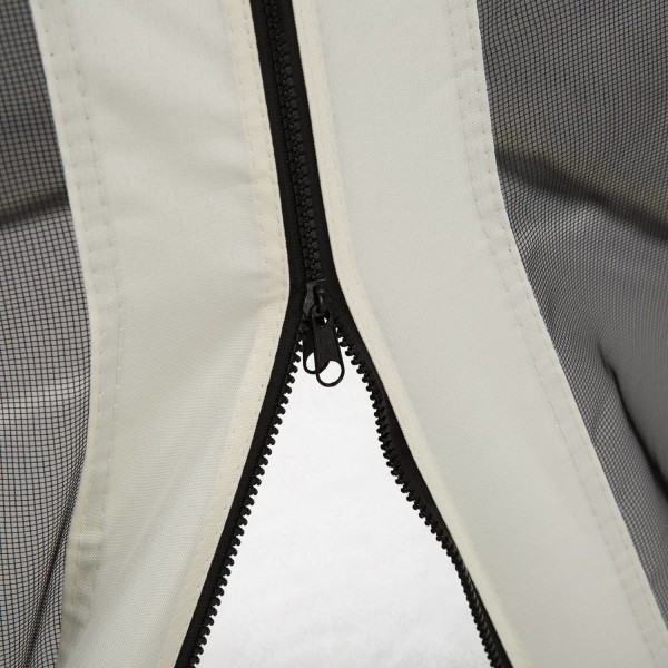 Myggenet 3X3 Gazebo 4 Sidepaneler Fly Net Zip Nylon Mesh Sort