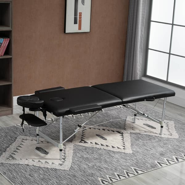 Bärbart massagebord med bärväska, justerbar höjd