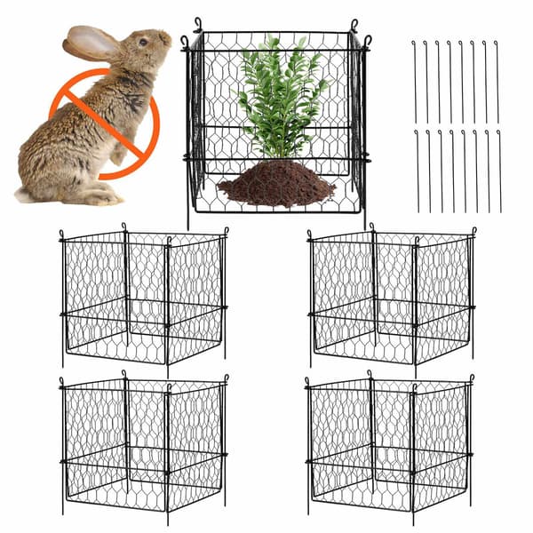 Växtburar, 4-pack 33 cm metallnät djurskydd