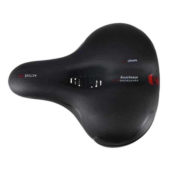 Cykelsadel, Bred skum, Reflekterande, Ventilerad