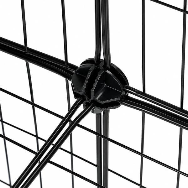 Modulær gnaverlegegård, 35 metalpaneler, sort