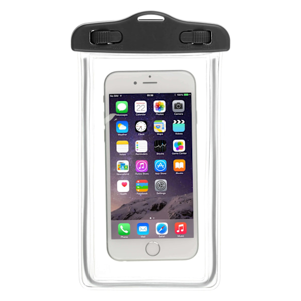 GEAR Waterproof Mobile Case IPX8 6,7" Pehmeä TPU-näyttö sis. Touch Works