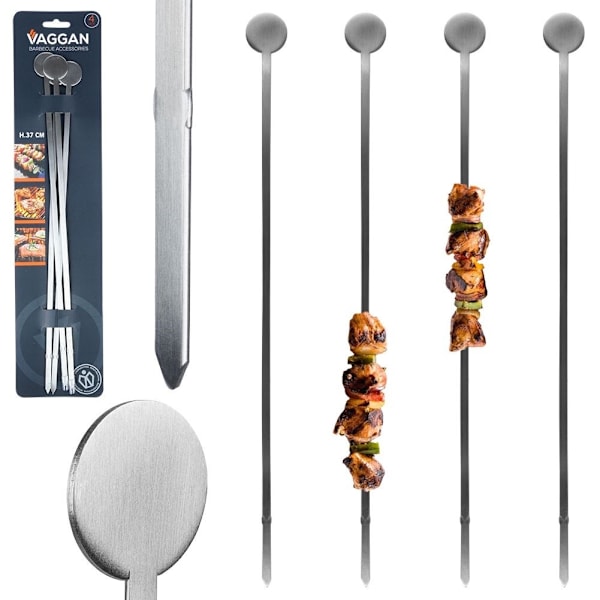 Grillspettset i rostfritt stål för grönsaker och kött