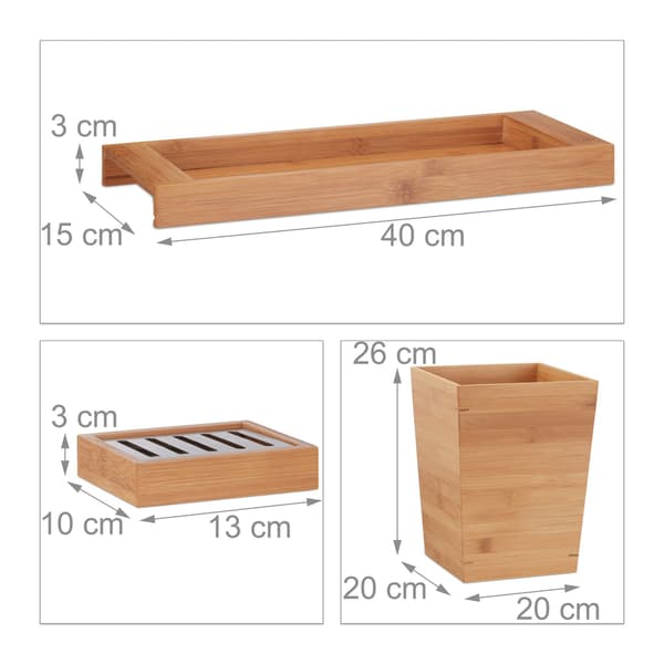 Badrumsset bambu 6 delar