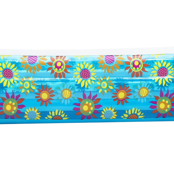 Stor oppustelig pool med blomster - 229x152x56 cm, 3 ringe