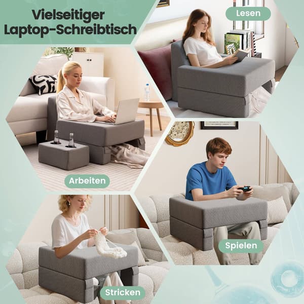 Lukutyyny mukitelineellä – ergonominen selkänoja, harmaa