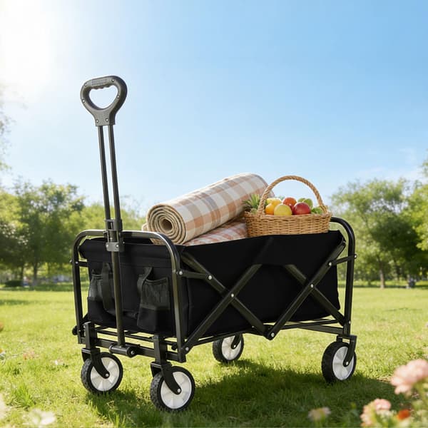 Sammenklappelig vogn til strand, camping, shopping – stor kapacitet