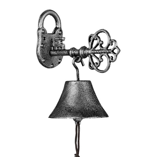 Dörrklocka i gjutjärn "Key" silver