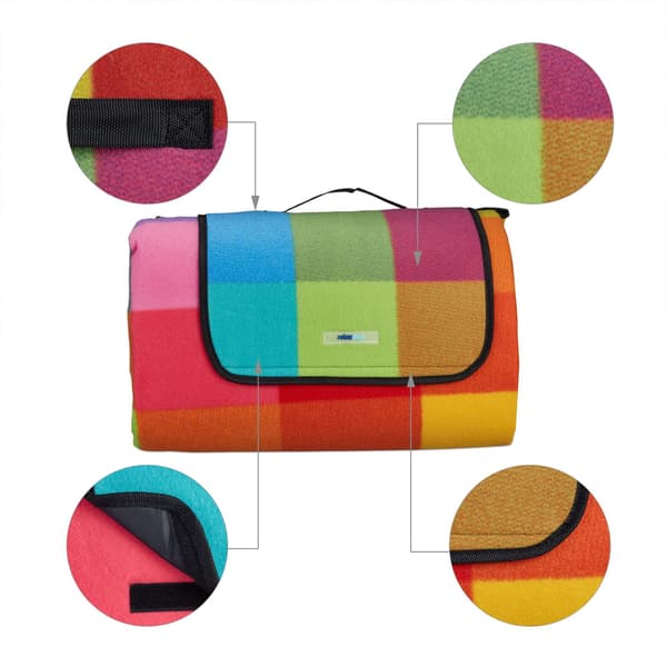 Picknickfilt 300 x 200 cm rutig