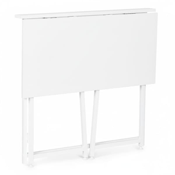 Hopfällbart laptopbord 80x45 cm, vit MDF, platsbesparande