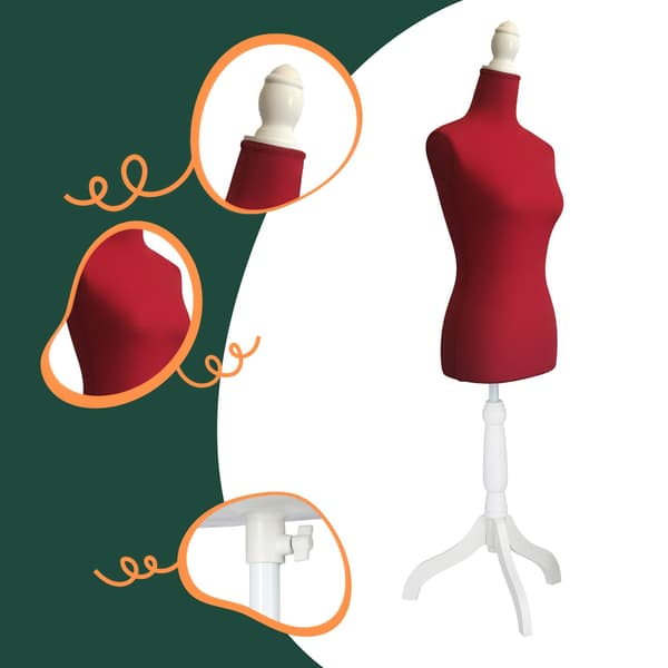 Dame-syermannequin 36/38, justerbar stativ