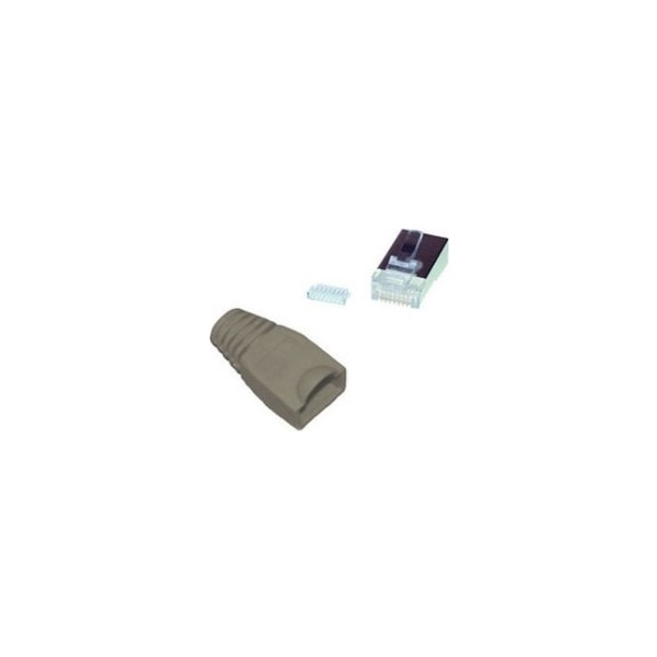 S-Conn 72057-GR, Cable boot, Grå, Cat5e/6, RJ45