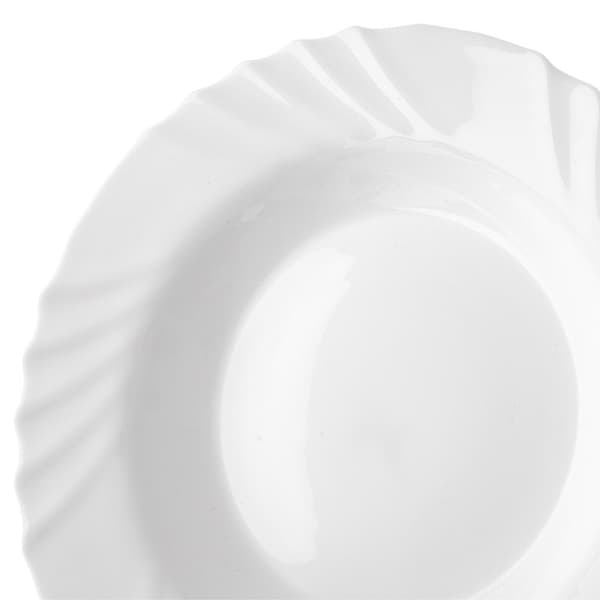 Djupt glas mattallrik vit LUNA 22,5 cm, 350 ml