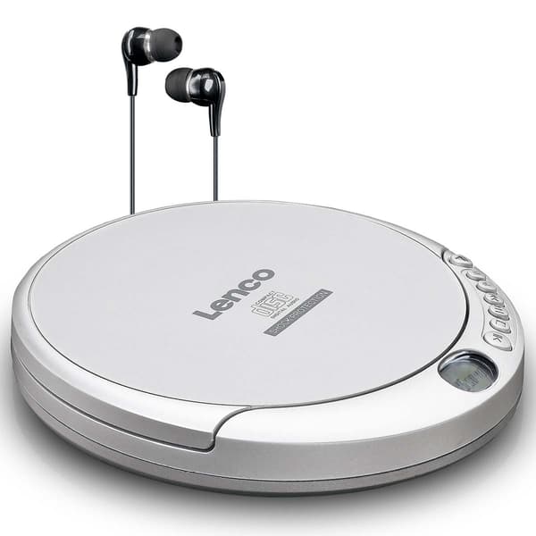 Bærbar CD MP3-afspiller anti-shock Sølv