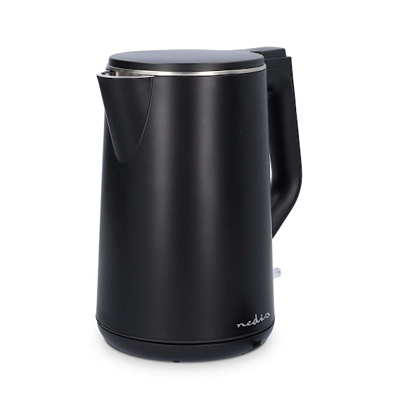 Vedenkeitin | 1.5 l | Muovi | Musta | Pyörivä 360 astetta | Piilotettu lämmityselementti | Strix® ohjain | Tyhjäksi kiehumisen suoja