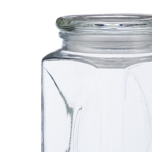 set med 6 förvaringsburkar med lock 1300 ml