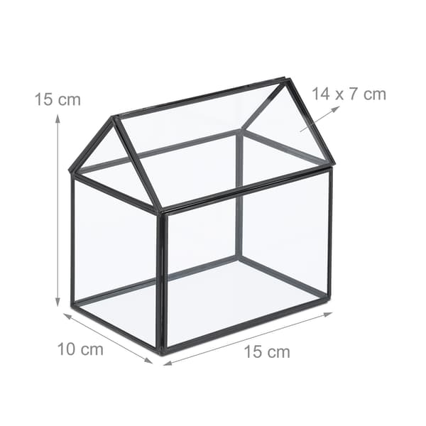Glashusformet terrarium til indendørs planter