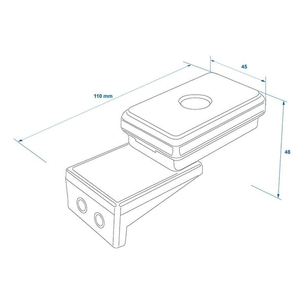 Forreste positionslygte hvid 110x45x51mm