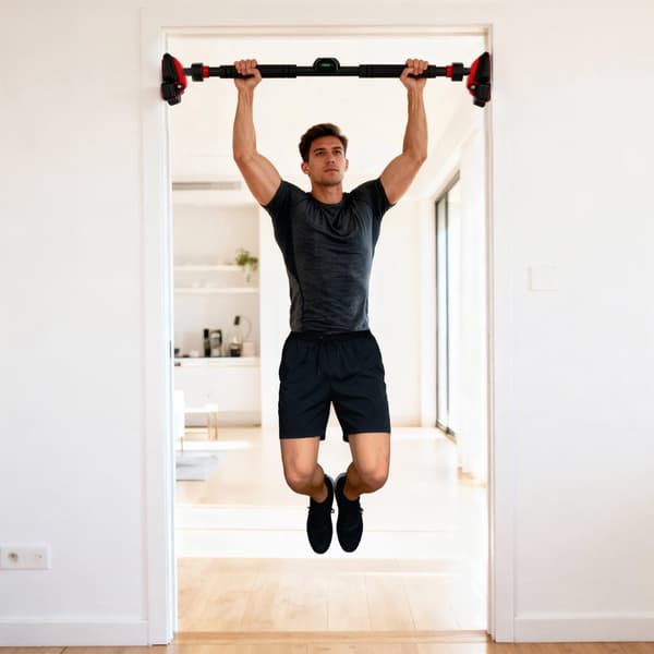 Døråbnings pull-up stang, 100-200 cm, firedobbelt støtte