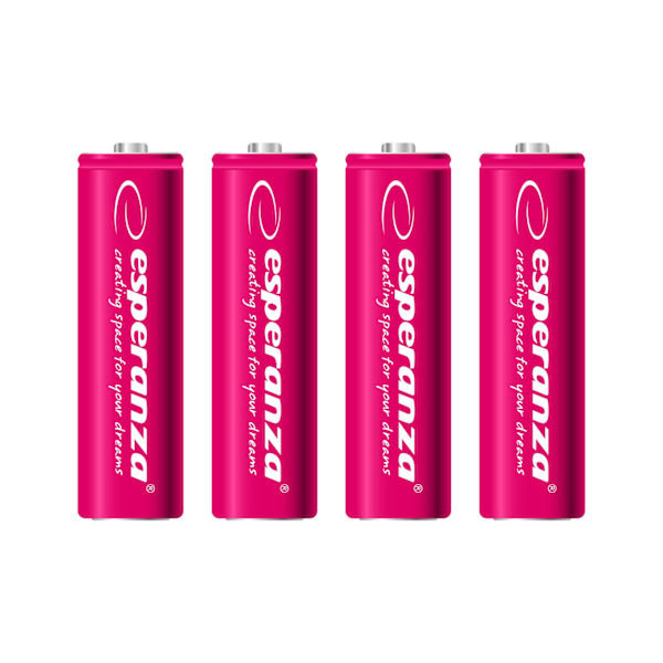 Esperanza uppladdningsbara batterier Ni-Mh Aa 2000Mah 4st. Röd