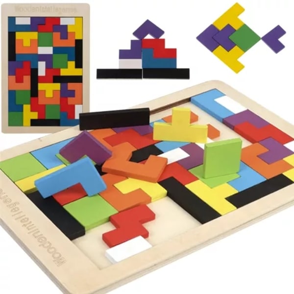Puinen palapeli/tetris Kruzzel 22667