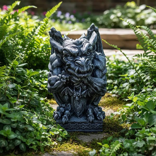 Gargoyle-puutarhakoriste, säänkestävä polyresiini
