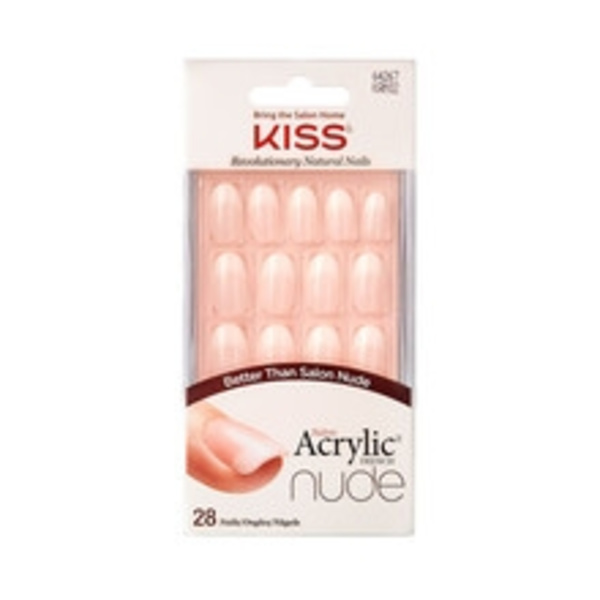 Kiss My Face - Salon Acrylic French Nude Nails 64267 ( 28 pcs ) - Acrylic nails french manicure for a natural look