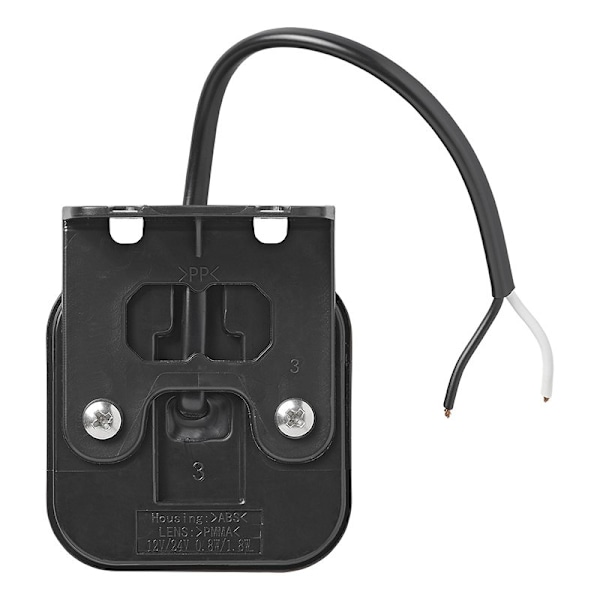 Forreste positionslygte 12/24V hvid 65 x 65 mm LED med holder