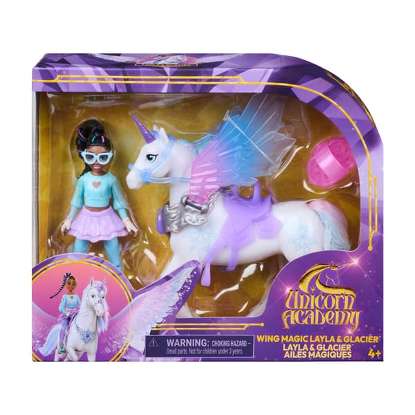 Unicorn Academy Wing Magic Layla och Glacier Set, Flapping Wings