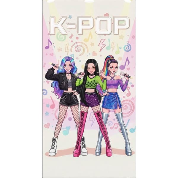Kpop-mikrokuituinen rantapyyhe
