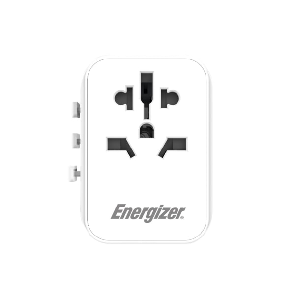 Energizer Ultimate - EU / US / AU / UK rejseadapter + 2x USB-A &