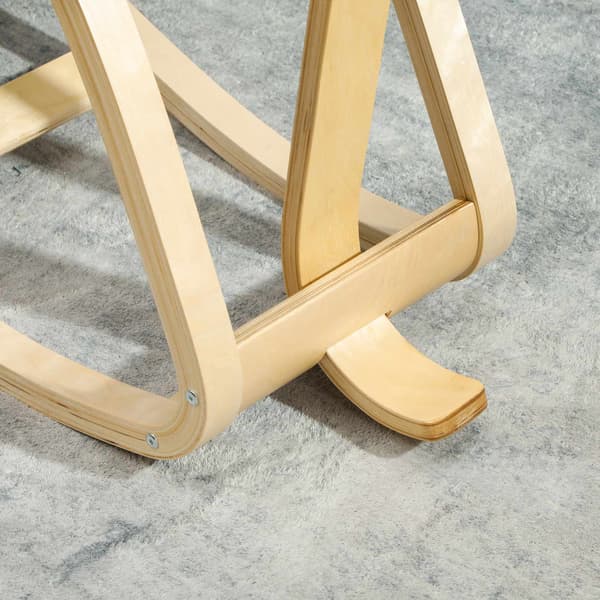 Ergonomisk knäböjd stol, mörkblå, björkträram
