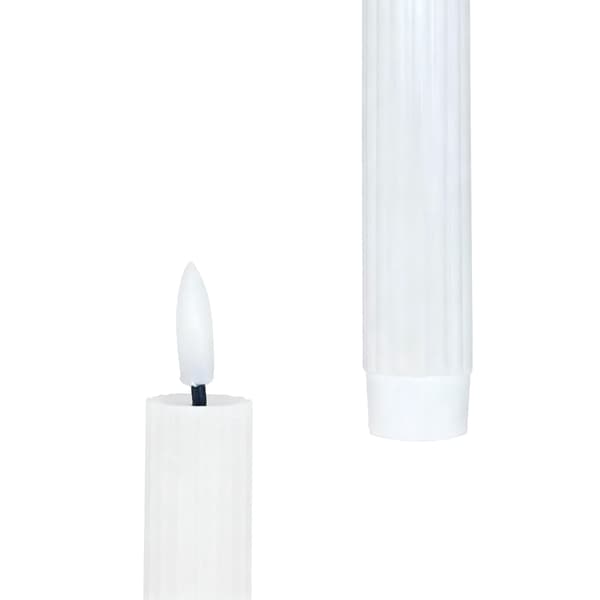 LED-flamlösa vaxljus, set om 4 med timer
