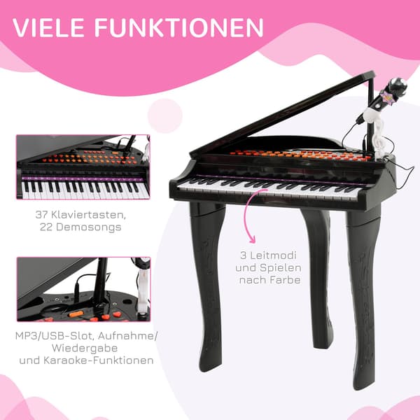 Taburet, Musikinstrument Til Børn, Sort
