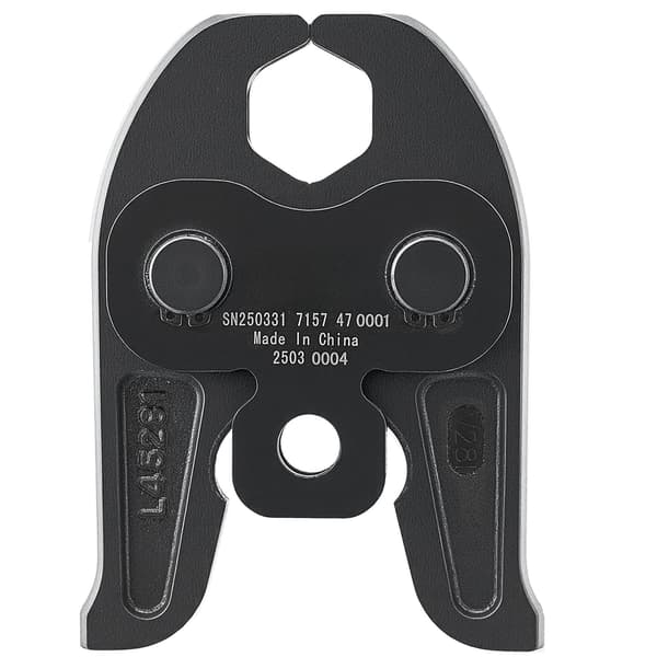 28 mm V-typ pressback för rostfria stålrör, karburerad