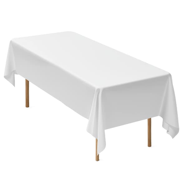 Vita rektangulära dukar, 10-pack 60 x 102 tum