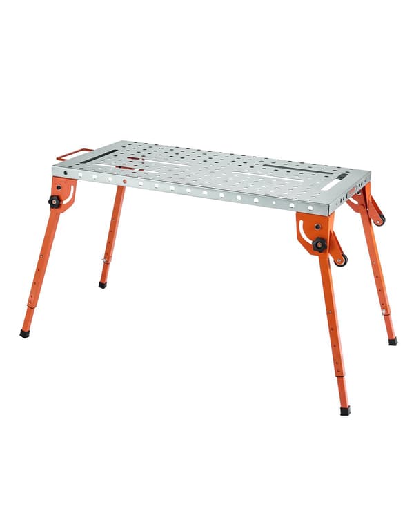 Hopfällbart svetsbord 44 x 21 tum, 500 lb, justerbart