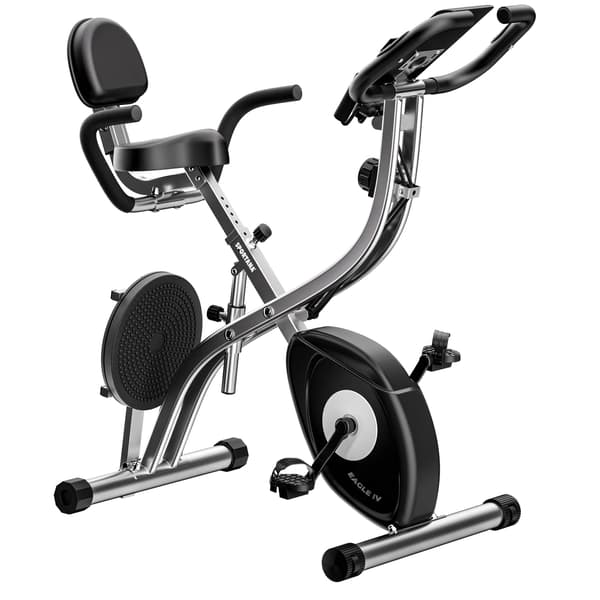 Motionscykel med pulssensor, justerbart sæde, 10 modstandsniveauer