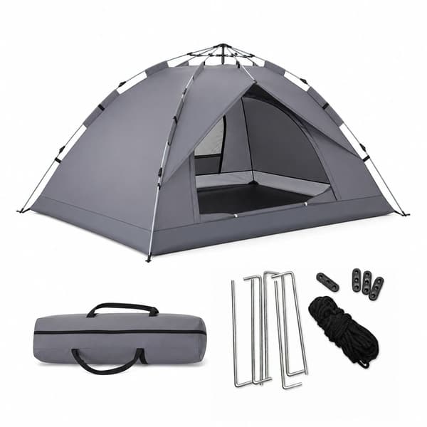 Pop-up campingtelt til 3-4 personer, UV-beskyttelse