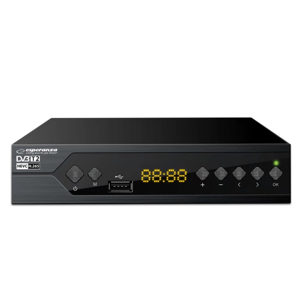 Esperanza Dvb-T2 H.265/Hevc digital marksänd tv-mottagare Ev107R