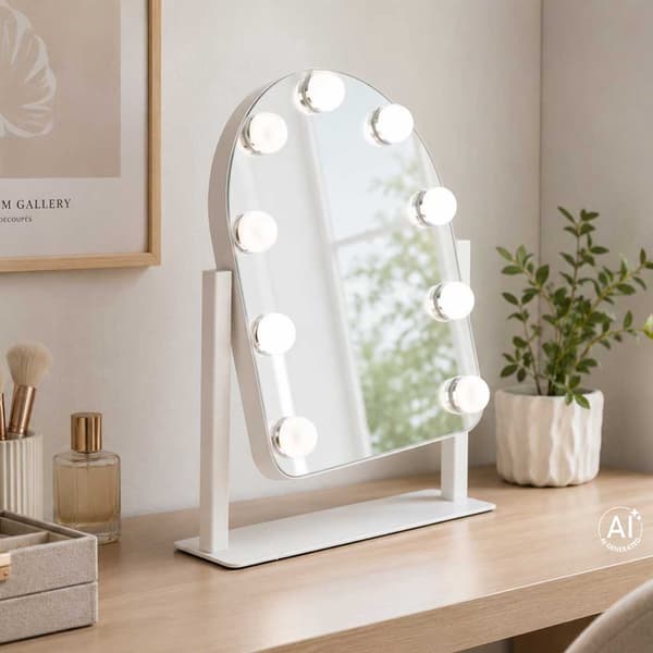 LED makeupspejl med 9 pærer