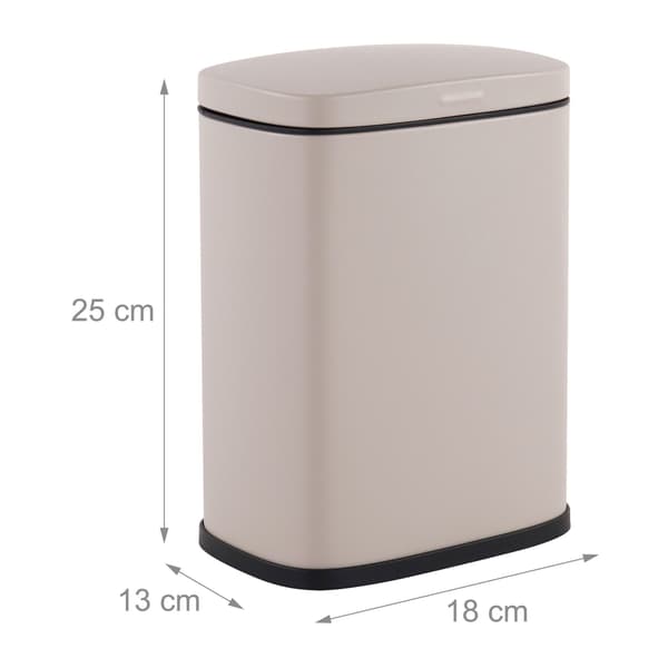 Väggmonterad soptunna för badrum, 3 l, mjukstängande lock