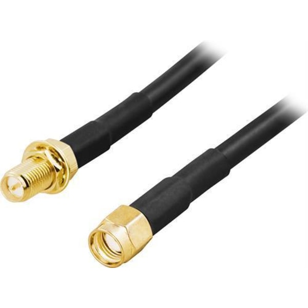 Deltaco RP-SMA han - RP-SMA hun, 1 m - kabel