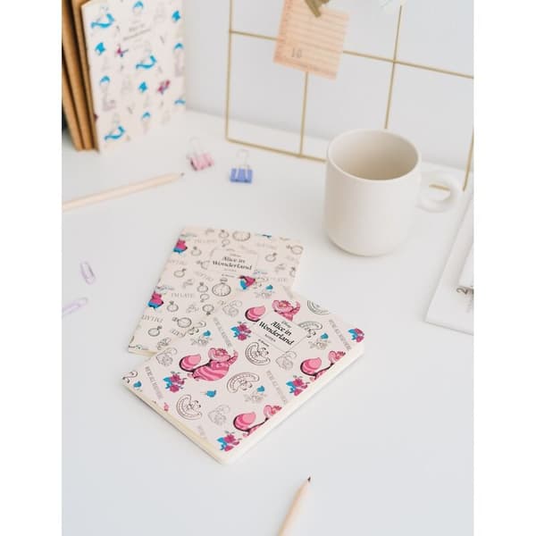 Alice i Underlandet A6 Notebook Set, paket med 3