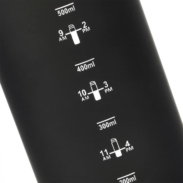 Svart vattenflaska med pip, 650 ml, läckagesäker