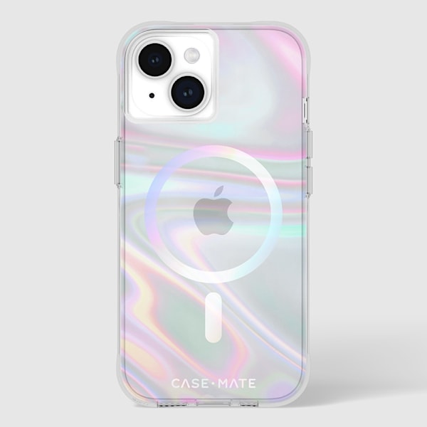 Case-Mate Soap Bubble MagSafe - kotelo iPhone 15:lle / iPhone 14:lle / iPhone 13:lle (Iridescent)