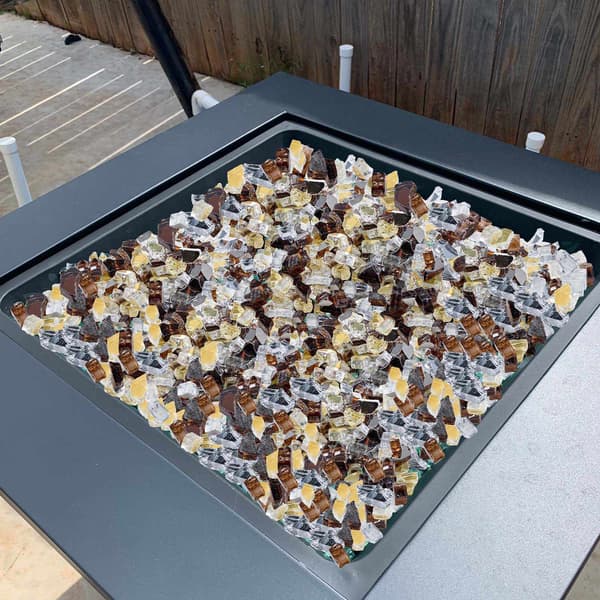 Reflekterende bålstedsglas, 10 lb, 1/2 in, kobberblanding